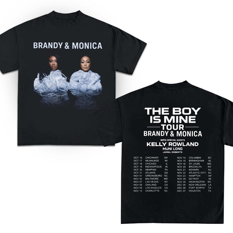 The Boy Is Mine Tour Brandy And Monica Concert Shirt 90s R&B Graphic Shirt
