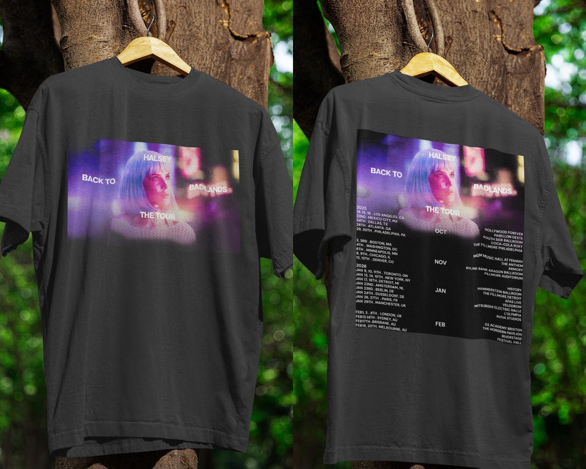 Halsey Back To Badlands Tour 2025 2026 Shirt Retro Graphic Shirt