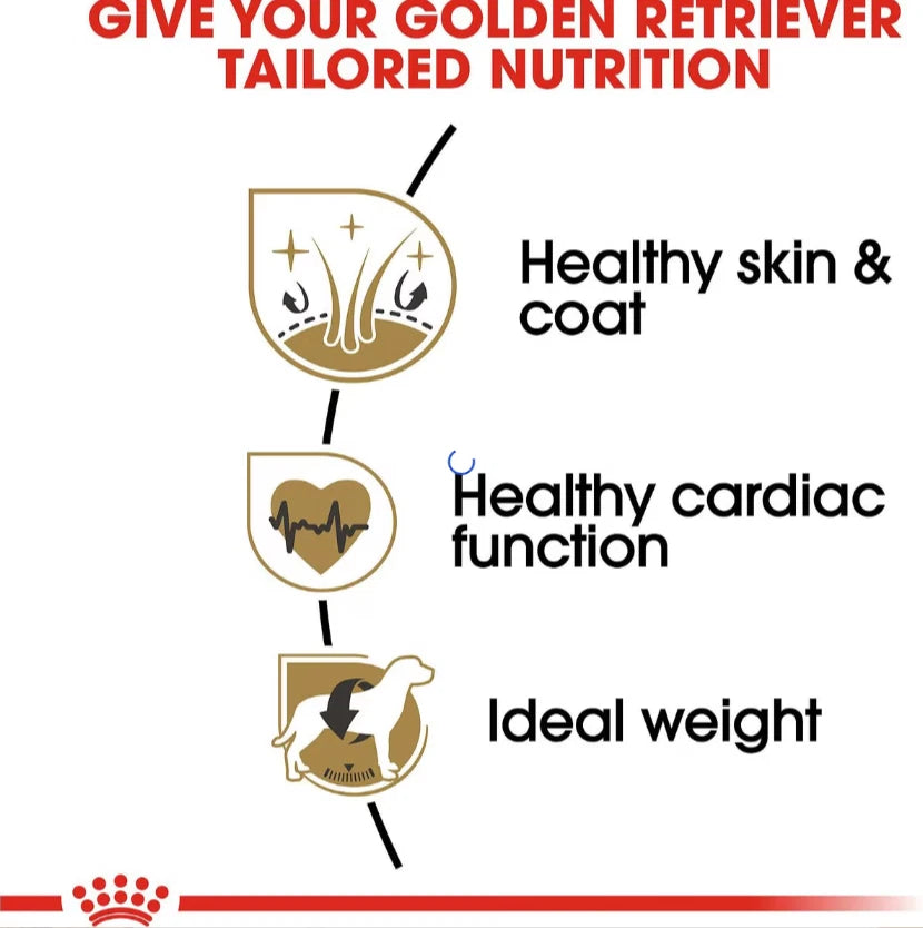 Royal Canin Breed Health Nutrition Golden Retriever Adult Dry Dog Food, 30 lbs.