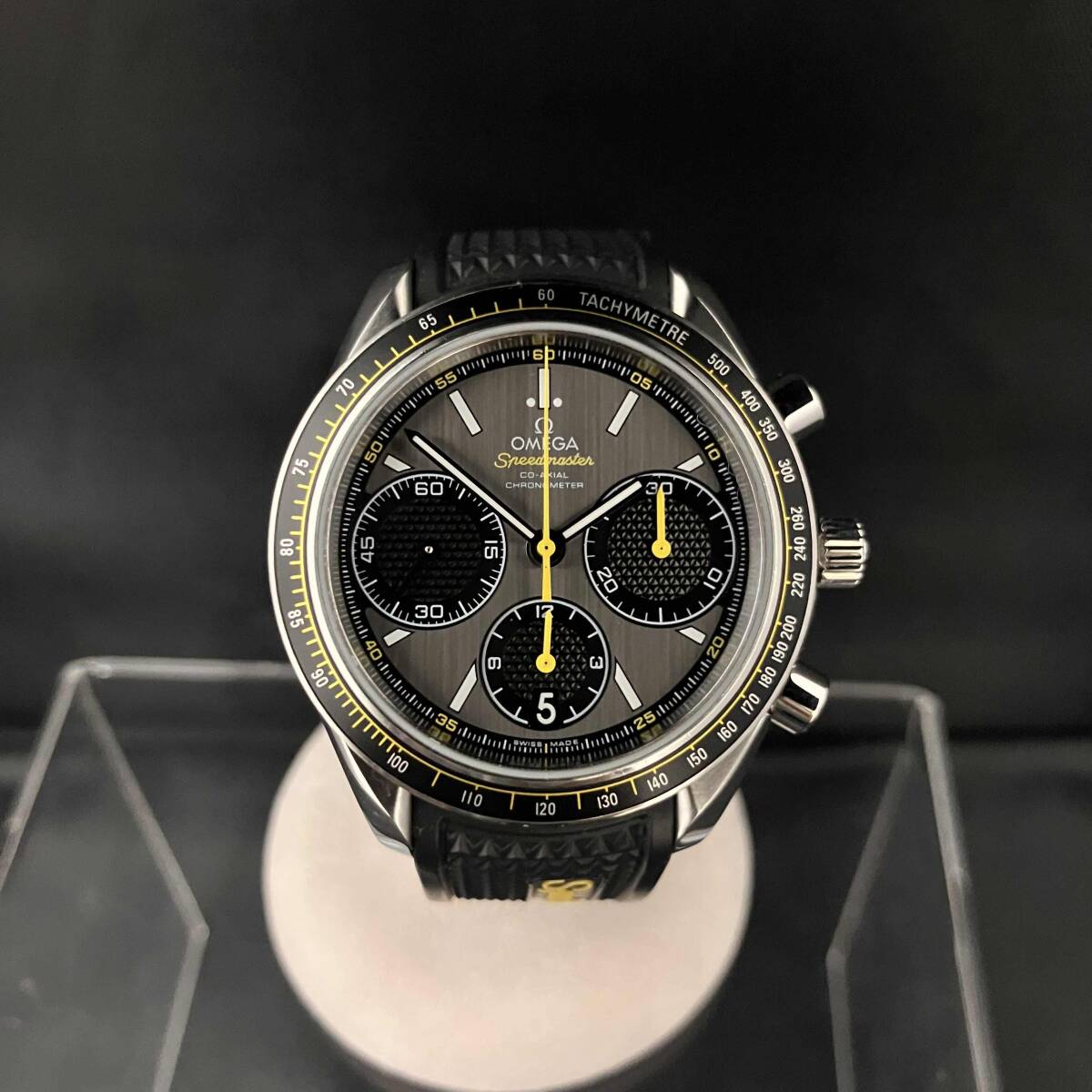 OMEGA Speedmaster 326.21.40.50 Automatic Omega Speedmaster Racing Co-Axial Watch with Box, Manual, and Warranty