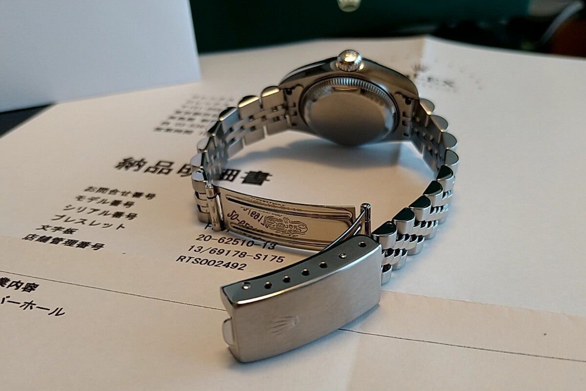 Rolex 79174NG, Regularly Overhauled, Unused, White Shell with 10-Point Diamonds, authenticated