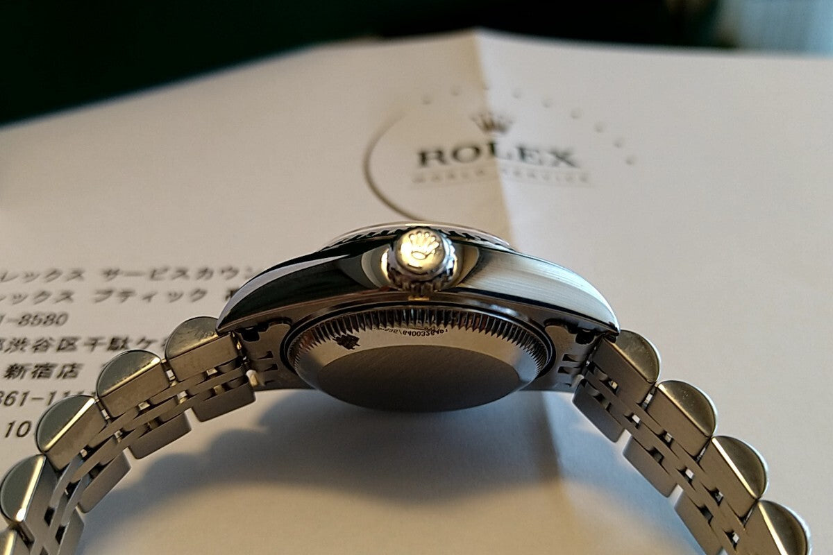 Rolex 79174NG, Regularly Overhauled, Unused, White Shell with 10-Point Diamonds, authenticated