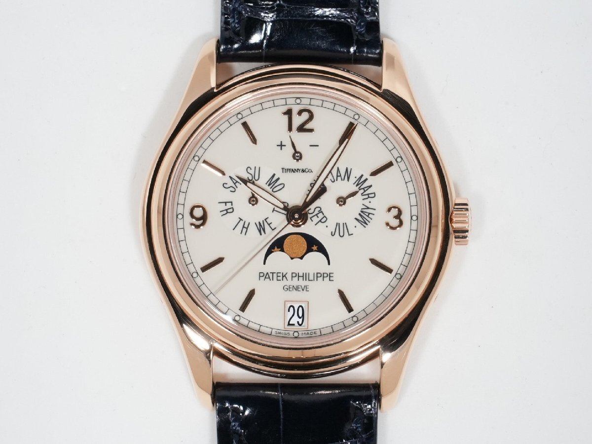 Patek Philippe Annual Calendar Moon Phase Tiffany & Co. Ref. 5146R-001 18KRG Ivory Dial