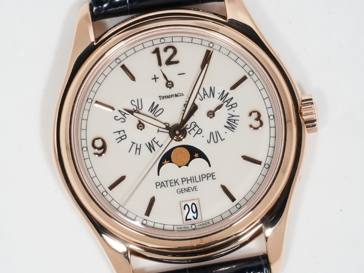 Patek Philippe Annual Calendar Moon Phase Tiffany & Co. Ref. 5146R-001 18KRG Ivory Dial