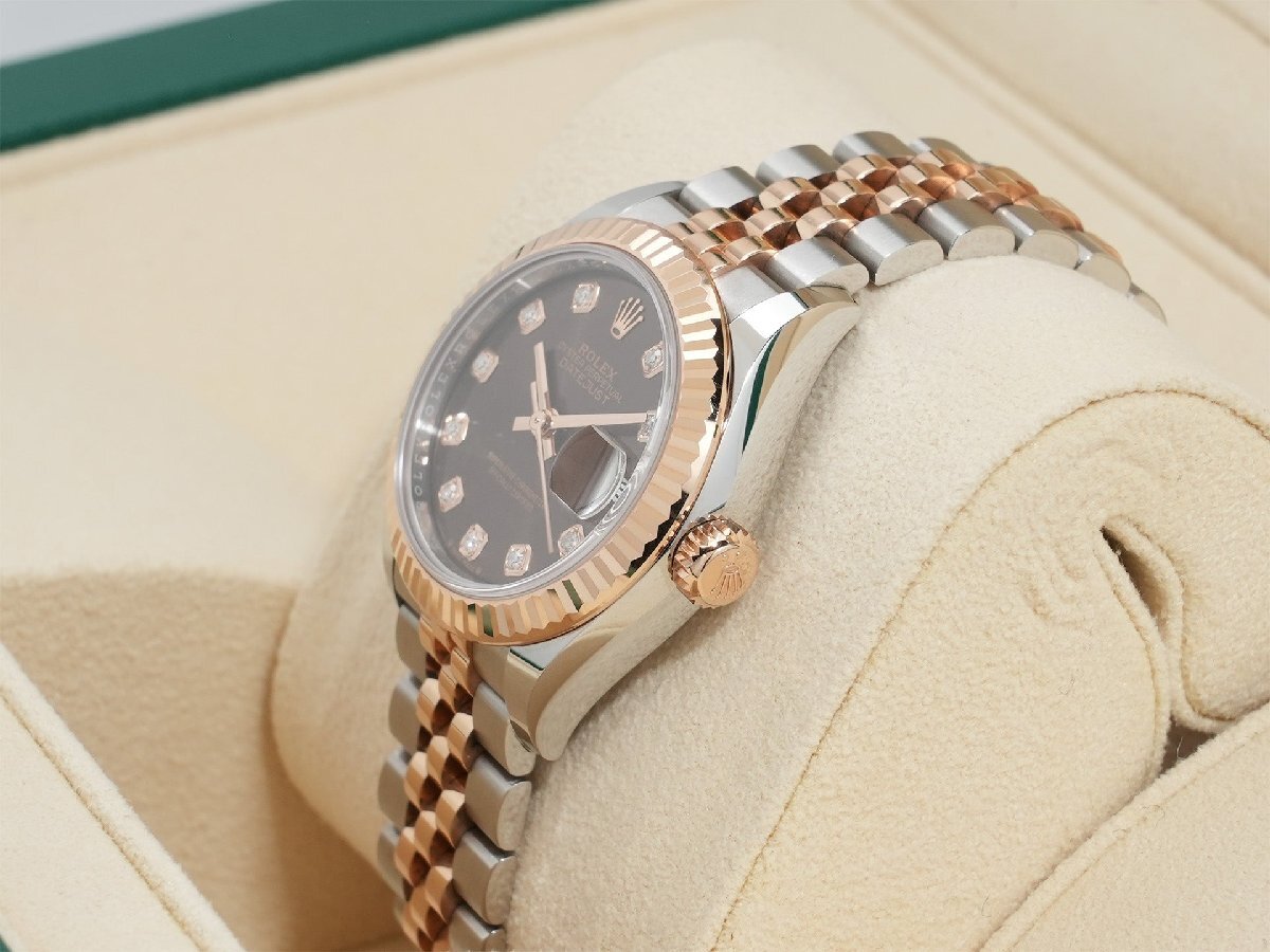 Rolex Datejust 28 Ref. 279171 Stainless Steel/Everose Gold Chocolate Diamond Dial with Jubilee Bracelet