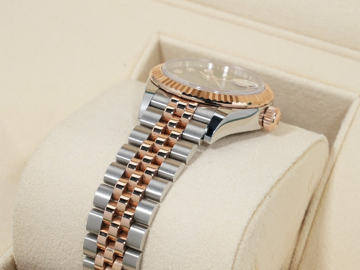 Rolex Datejust 28 Ref. 279171 Stainless Steel/Everose Gold Chocolate Diamond Dial with Jubilee Bracelet