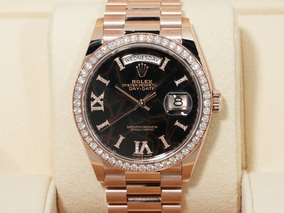 Rolex Day-Date 36 Ref. 128345RBR Everose Gold Eisenkiesel Dial