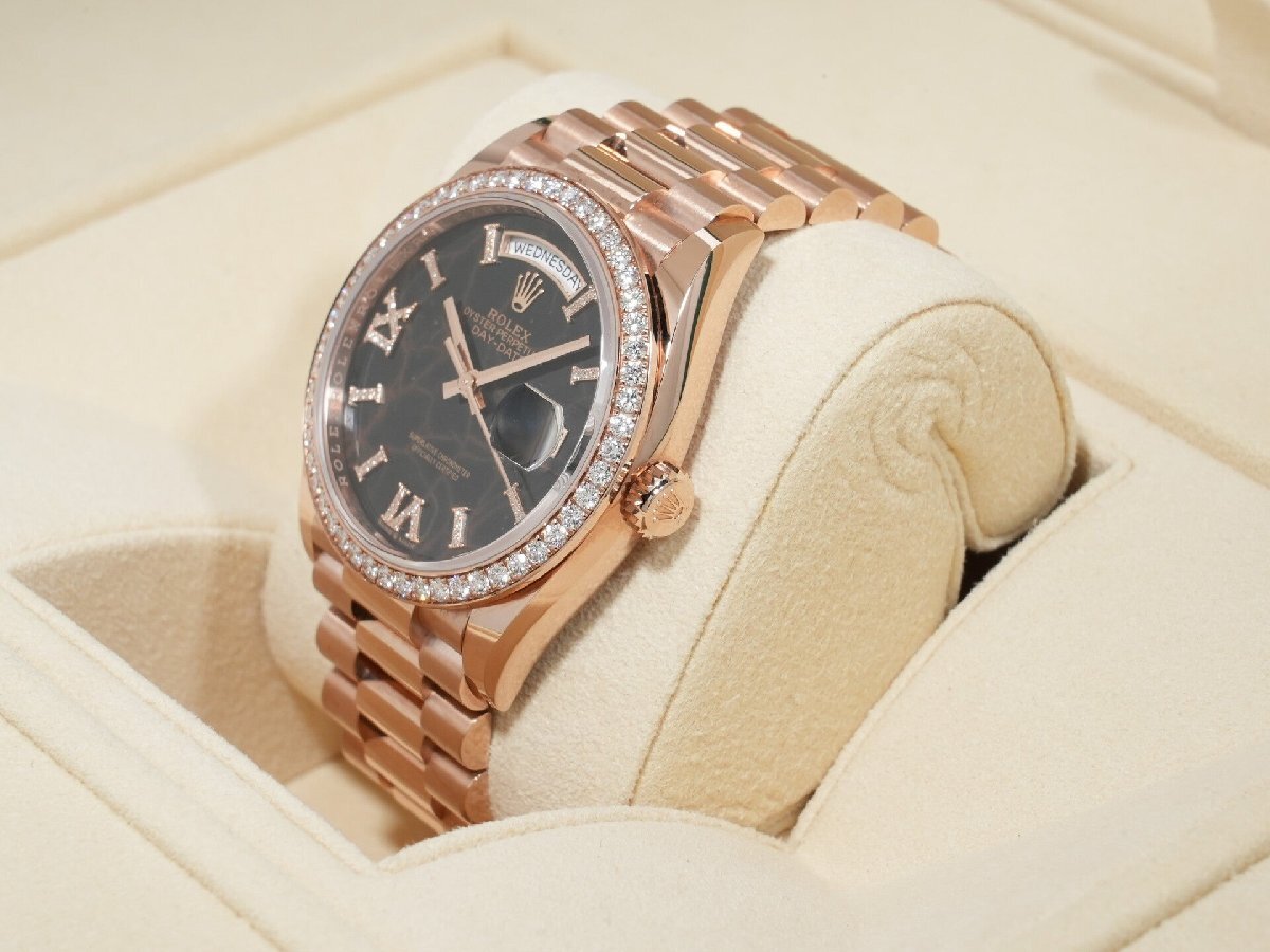 Rolex Day-Date 36 Ref. 128345RBR Everose Gold Eisenkiesel Dial