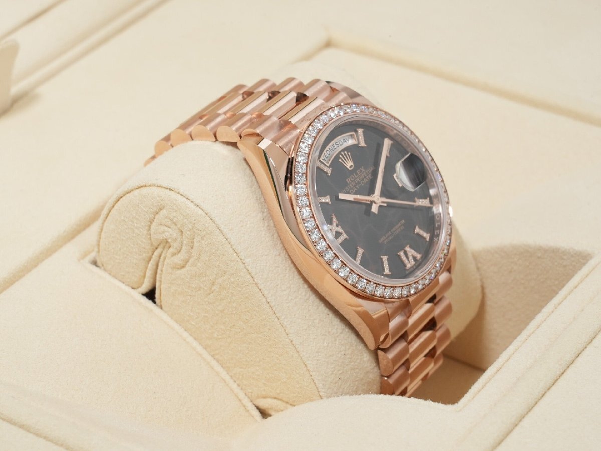 Rolex Day-Date 36 Ref. 128345RBR Everose Gold Eisenkiesel Dial