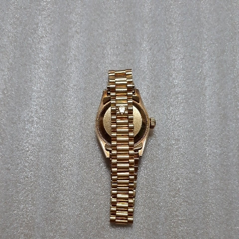 Rolex Datejust Ladies' 10-Piece Diamond 18K Yellow Gold Solid Gold 69178G Circa 1985 Warranty Card Links Outer Box Instruction Manual