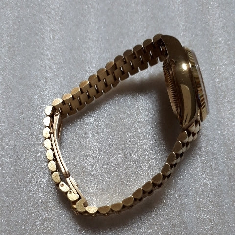Rolex Datejust Ladies' 10-Piece Diamond 18K Yellow Gold Solid Gold 69178G Circa 1985 Warranty Card Links Outer Box Instruction Manual