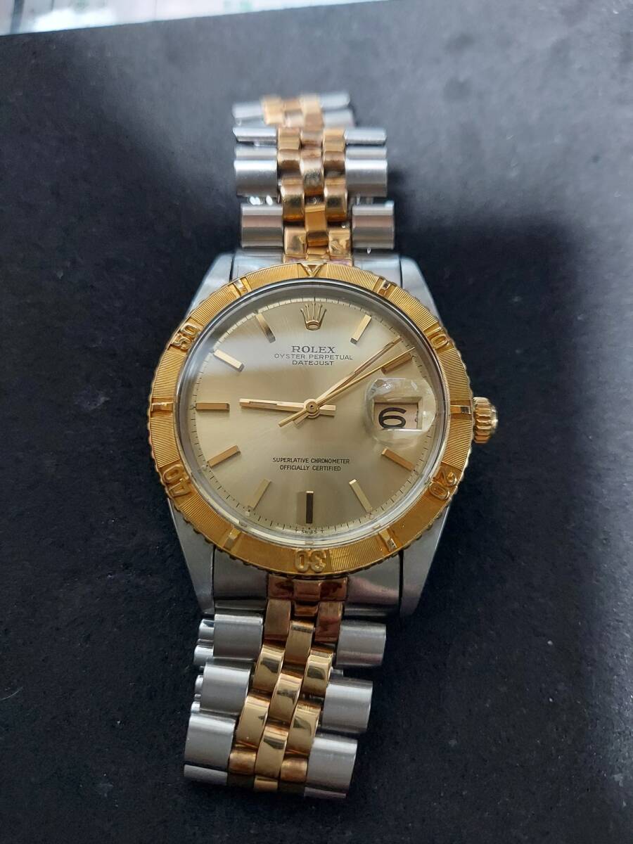 Rolex 1625 Thunderbird gold and stainless steel combination model. Overhauled last year. Exterior polished. Beautiful men's size: 36mm (excluding crown). Fits sizes 18cm to 22cm.