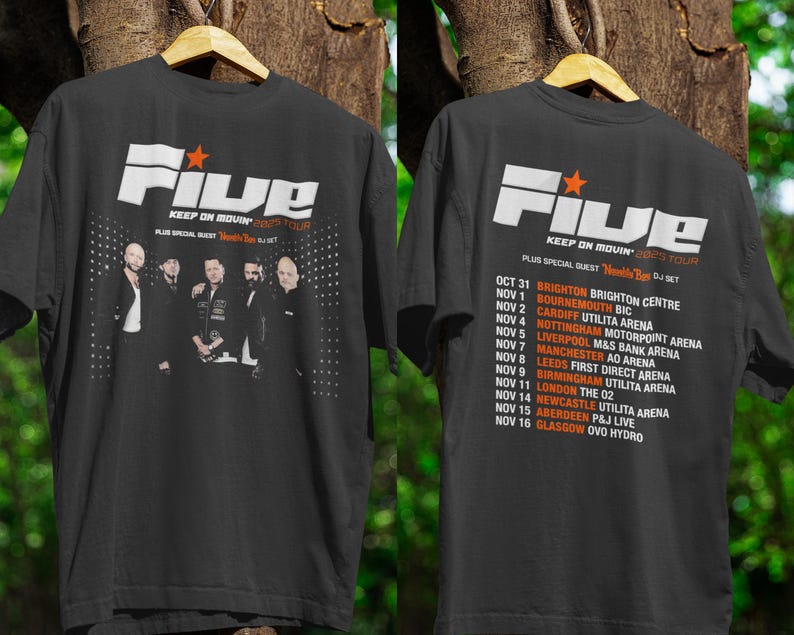 Five Keep On Movin’ Tour Shirt – Official Band Merch