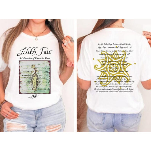 Vintage 1998 Lilith Fair Shirt Double Sided Print