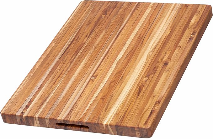 Wood Cutting Board with Grip Handles - Holiday Gift Ideas for Men and Women - Gift-Ready