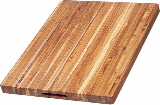 Wood Cutting Board with Grip Handles - Holiday Gift Ideas for Men and Women - Gift-Ready