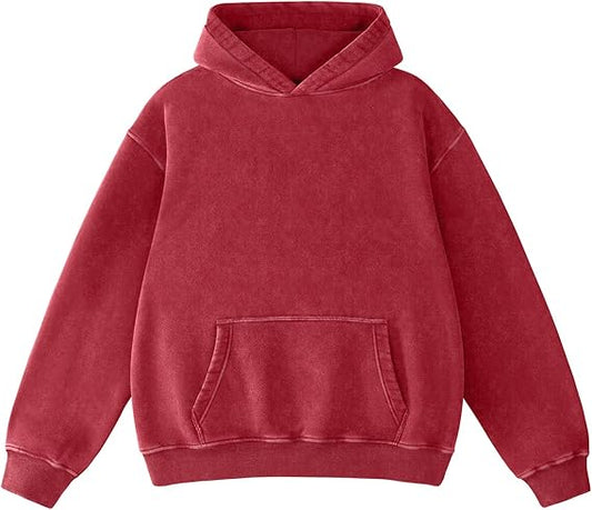 Dnzzs Acid Wash Hoodie Super Soft Sweatshirt for Mens