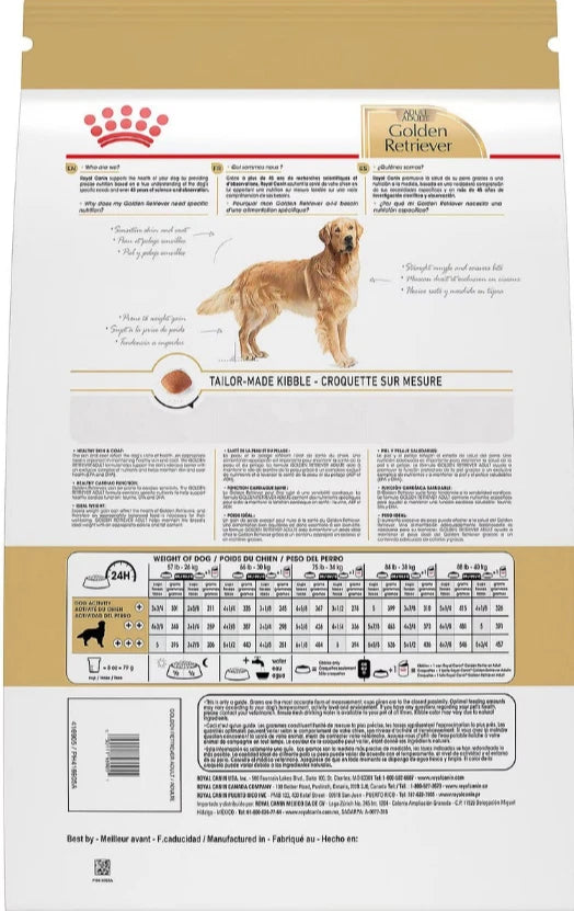 Royal Canin Breed Health Nutrition Golden Retriever Adult Dry Dog Food, 30 lbs.