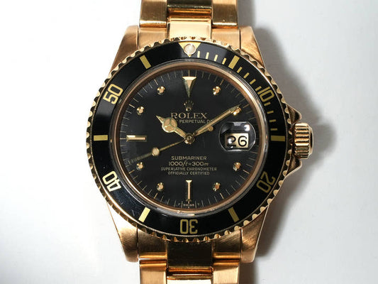 Rolex Submariner Date  Reference 16808 No. 65 18KYG