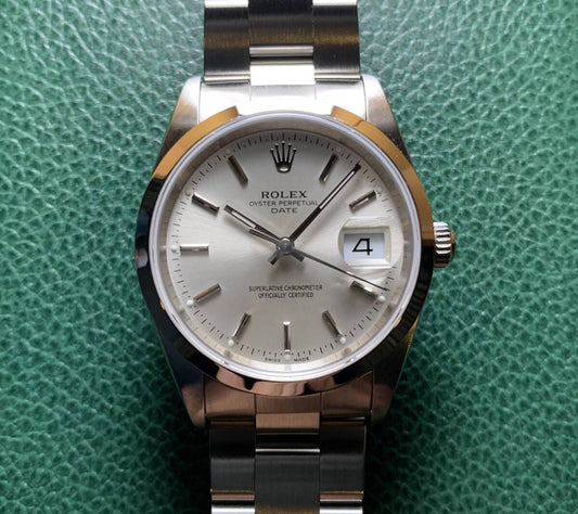 ROLEX OYSTER PERPETUAL DATE Ref: 15200 Cal. 3135 Rolex Oyster Perpetual Date Silver Dial
