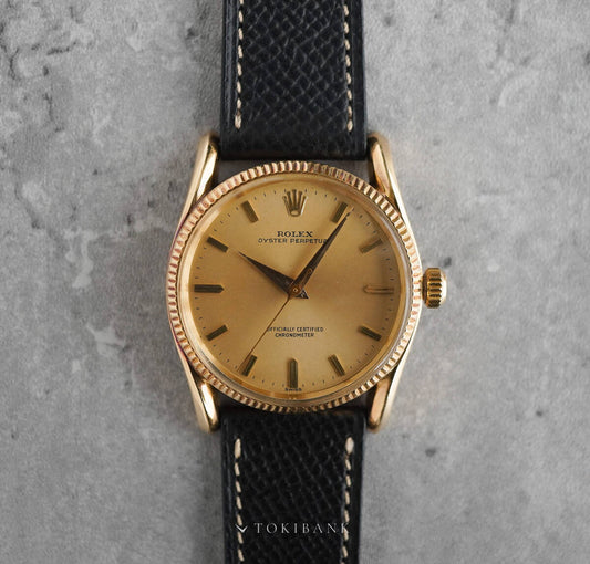 ROLEX OYSTER PERPETUAL REF.6593 14KYG 1957 Bombay