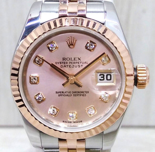ROLEX DATEJUST 179171G/M08**** Pink Dial Women's Automatic Watch [2025/06, Overhauled and Polished]