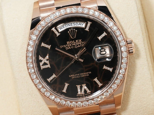 Rolex Day-Date 36 Ref. 128345RBR Everose Gold Eisenkiesel Dial