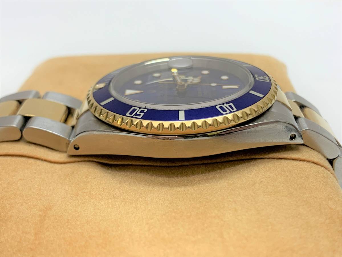 ROLEX Submariner 16613 T-Serial, Blue Sub, Date, Automatic, Men's Watch, Yellow Gold and Stainless Steel, Boxed, Warranty Card Included, In-Store Pickup Available