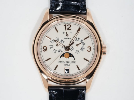 Patek Philippe Annual Calendar Moon Phase Tiffany & Co. Ref. 5146R-001 18KRG Ivory Dial