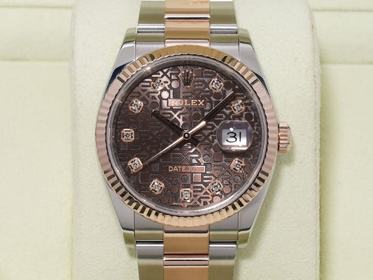Rolex Datejust 36 Ref. 126231 Stainless Steel/ERG Chocolate with Holographic Computer Dial and Oyster Bracelet