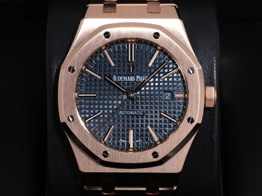 Audemars Piguet Royal Oak Ref. 15400OR.OO.1220OR.03 Pink Gold Blue Dial