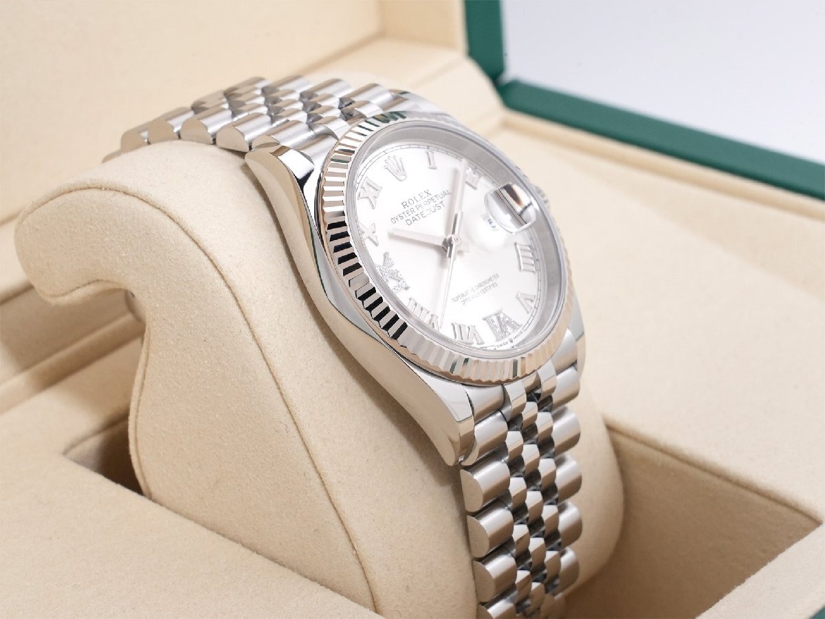Rolex Datejust 36 Ref. 126234 Stainless Steel/White Gold Silver Diamond Dial Jubilee Bracelet