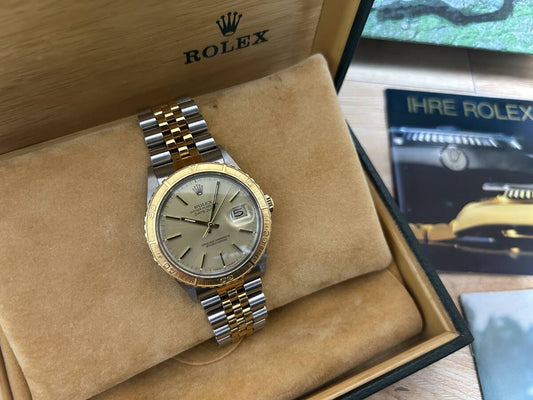 Officially overhauled ROLEX Datejust Thunderbird 18K gold combination 16253 Perpetual 36.