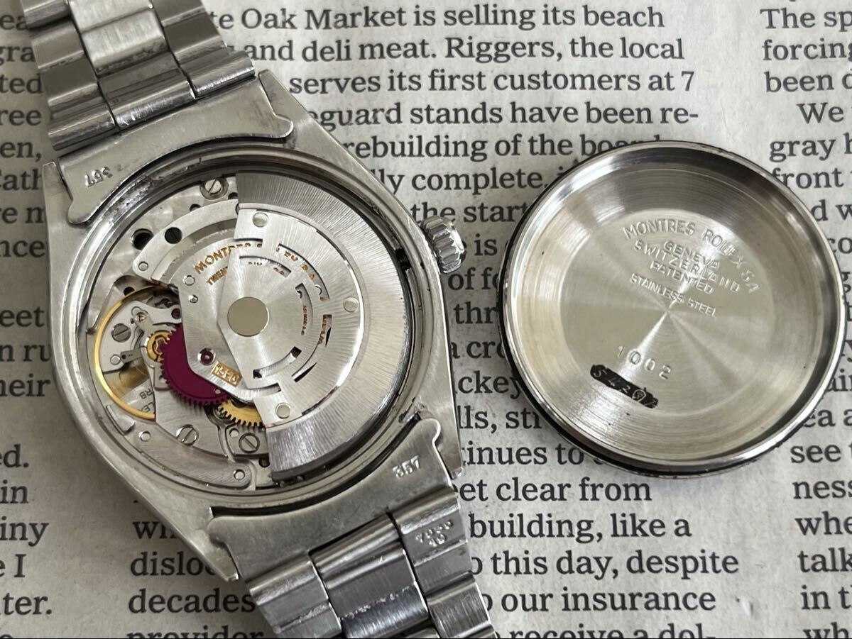 ROLEX Explorer Dial 5500, 1977, Caliber 1520, with Genuine Triple-Bracelet, 7935/357, includes original warranty.