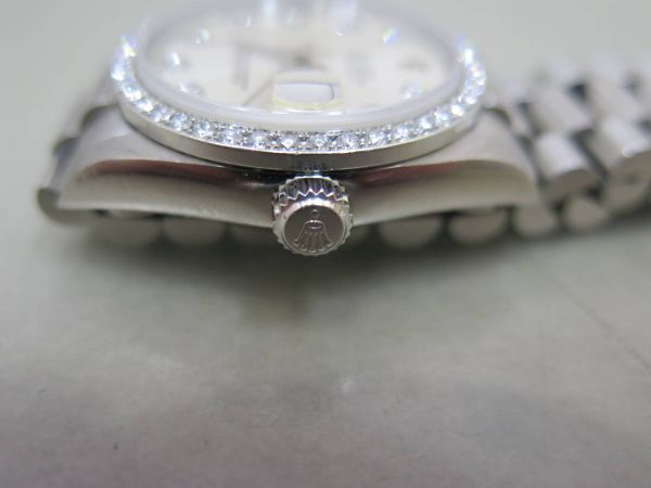 ROLEX Rolex PT950 Datejust with 10 Diamonds and Diamond Bezel 78286 in Solid Platinum