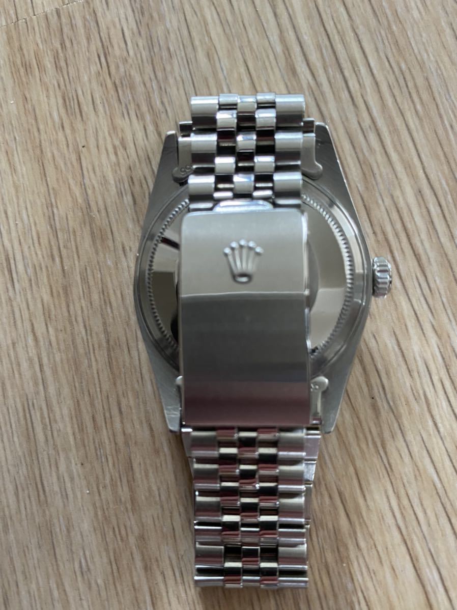 1970s ROLEX DATEJUST 16014 Rolex Datejust Oyster Perpetual with White Gold Bezel, Newly Polished. Used Vintage.