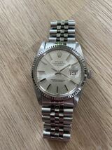 1970s ROLEX DATEJUST 16014 Rolex Datejust Oyster Perpetual with White Gold Bezel, Newly Polished. Used Vintage.