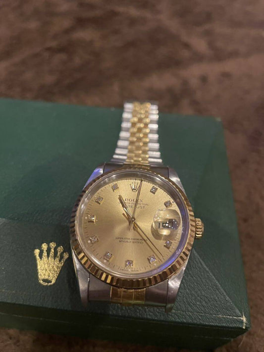 ROLEX 16233G 10-point diamond combination