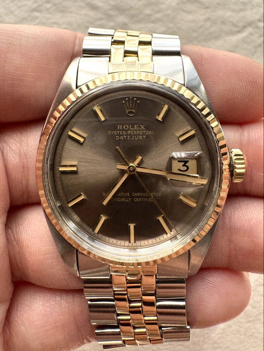 ROLEX 1601 [Vintage Datejust Two-Tone Wideboy Watch with Ghost Dial and Non-Luminous Bracelet]