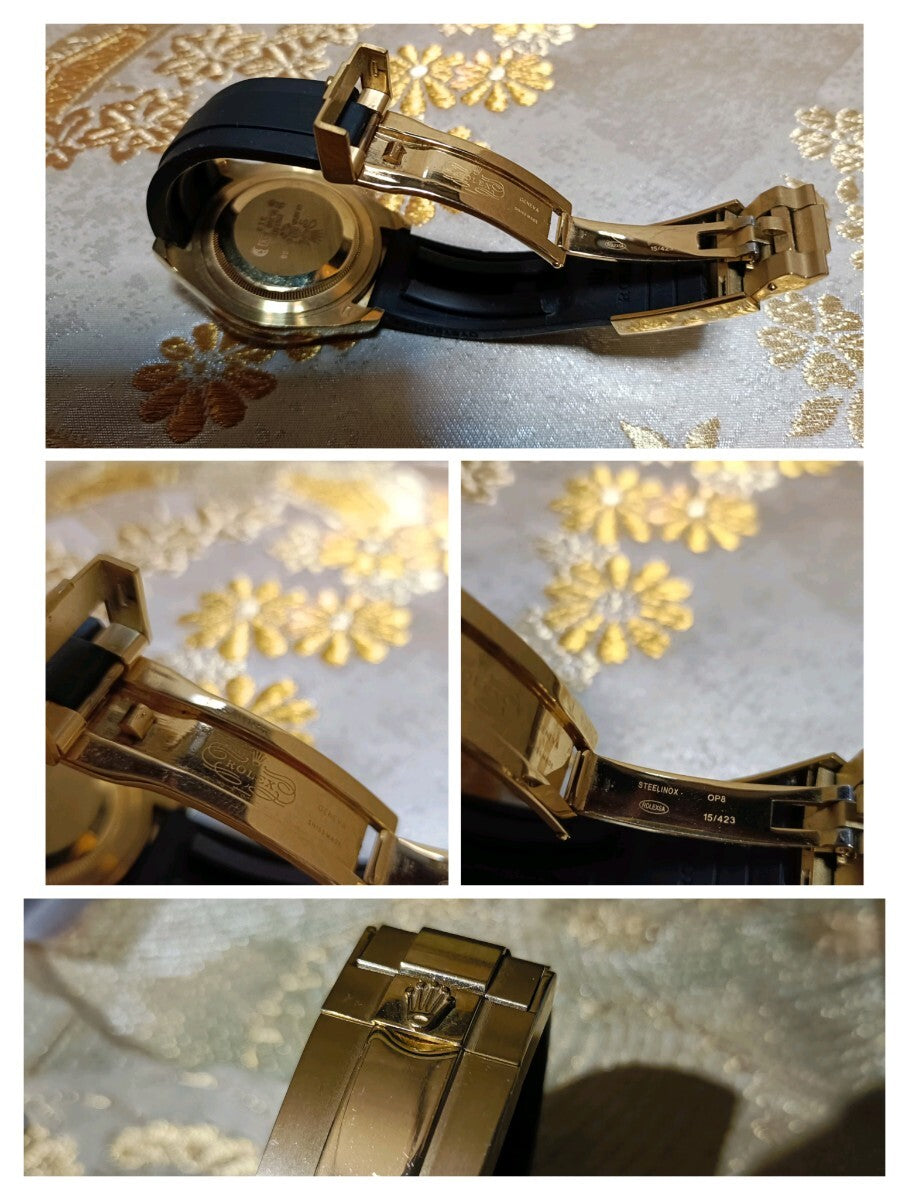 Rolex Cosmograph Oyster Daytona Rainbow Diamond Gold Watch, Certified Patek Vacheron, Hermes