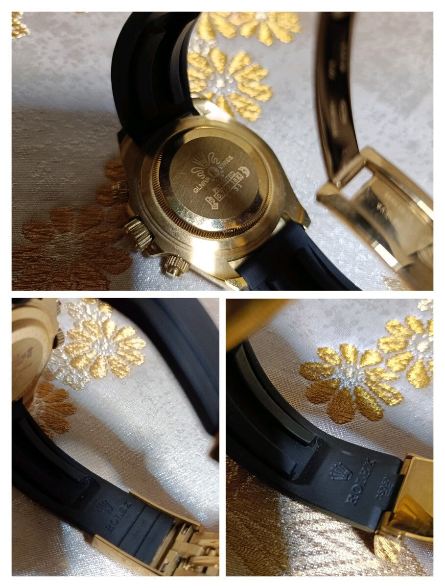 Rolex Cosmograph Oyster Daytona Rainbow Diamond Gold Watch, Certified Patek Vacheron, Hermes