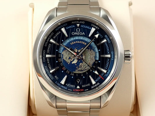 omega Seamaster Aqua Terra 150M Co-Axial Master Chronometer GMT World Timer 43MM Reference 220.10.43.22.03.001