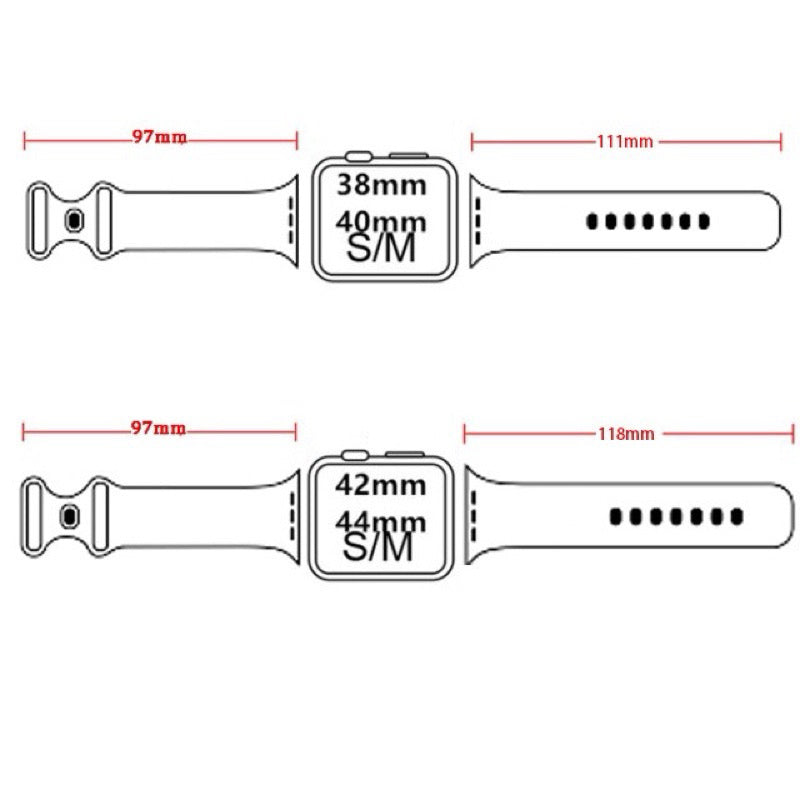 Silicone anti-injury strap for iWatch 49mm 45mm 44mm 41mm 42mm 40mm 38mm